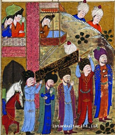 29- II. Bayezid’in cenazesinin götürülüşü (Şükrî-i Bitlisî, <em>Selîmnâme</em>)