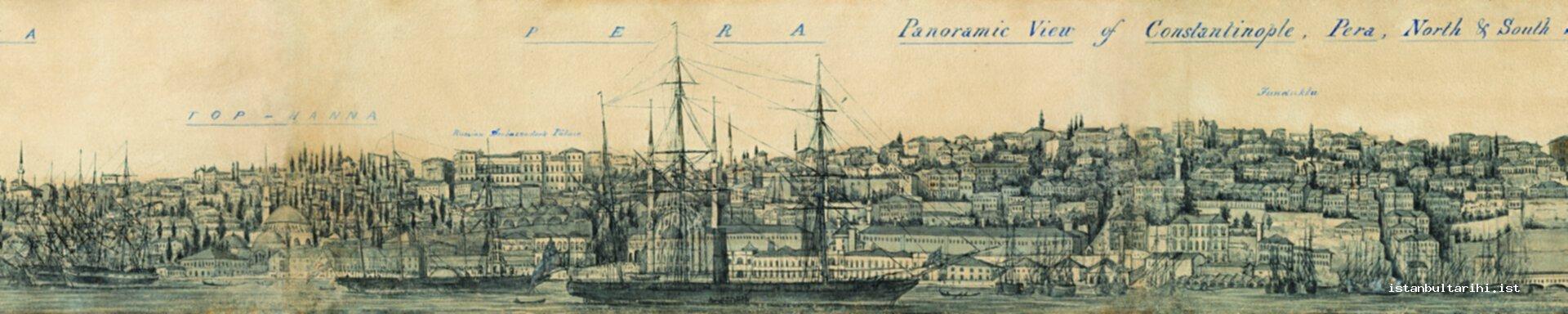 34c- Istanbul from Sarayburnu to Beşiktaş (Montagu B. Dunn, Panaroma of Istanbul, 1855)