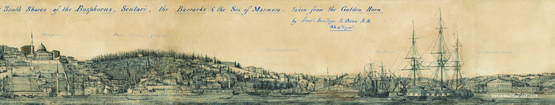 34d- Istanbul from Sarayburnu to Beşiktaş (Montagu B. Dunn, Panaroma of Istanbul, 1855)