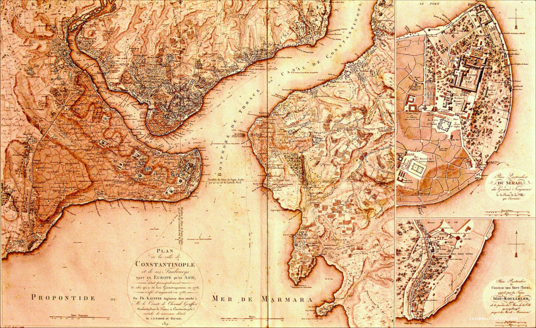 16- Kaufer, the version of map of Istanbul in A. I. Melling’s Album, 1819, copper print    