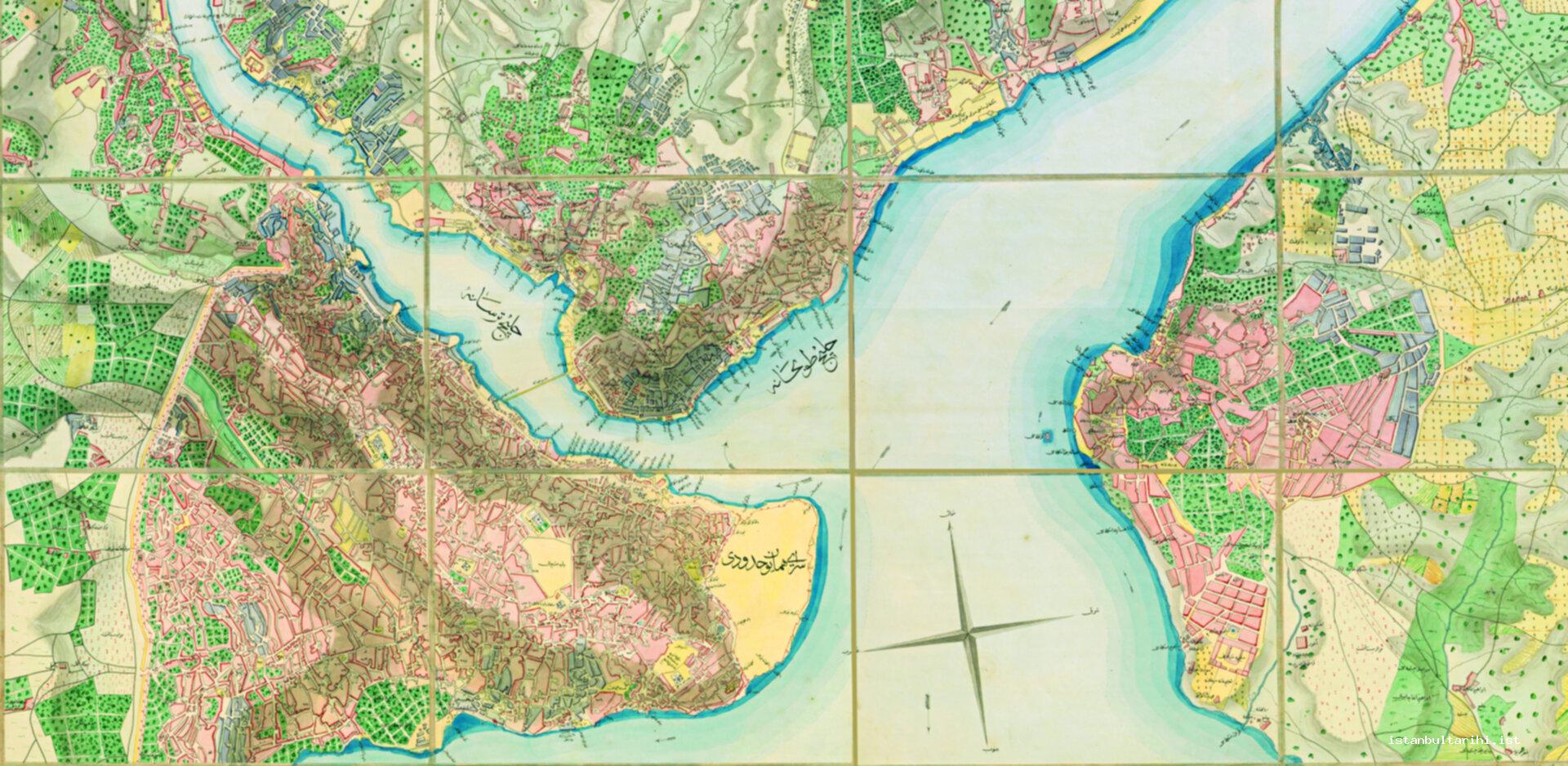 4- Detail from the southern section: Istanbul and Bilad-ı Selase (Galata, Eyüp, and Üsküdar)    