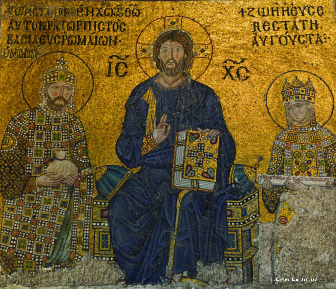 12- Emperor Constantine IX and Empress Zoe donating money to Hagia Sophia (Ayasofya)