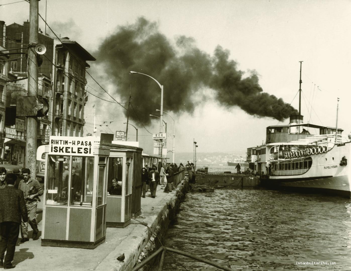 15- Karaköy pier… The city line ferry approaching the pier. The ticket booths are on the front