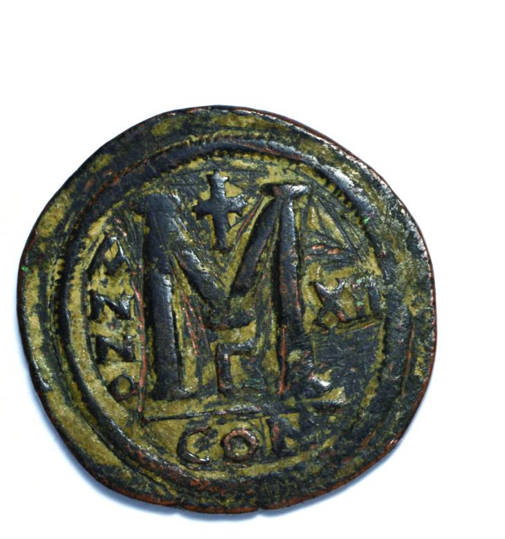 9- The coin minted in the name of Justinian (Istanbul Archeology Museum, Coins Section)