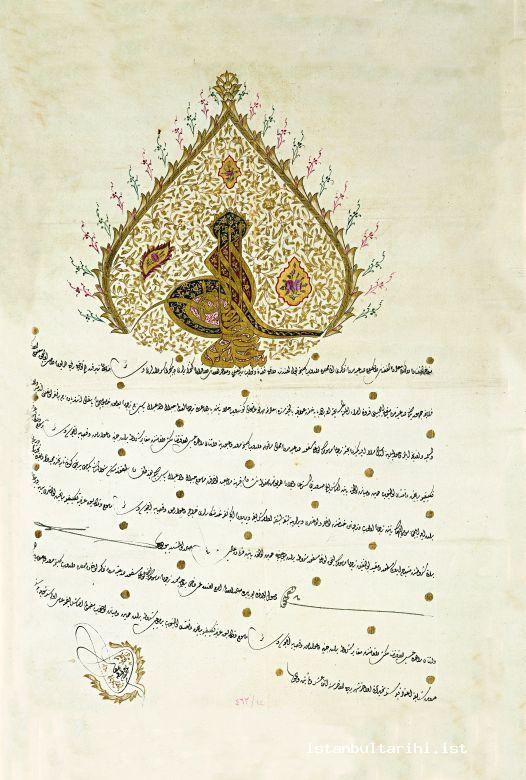 6- An edict about the son of Yaseb who worked as an interpreter at French Embassy in Istanbul (1797) (BOA MF, no. 463/3)