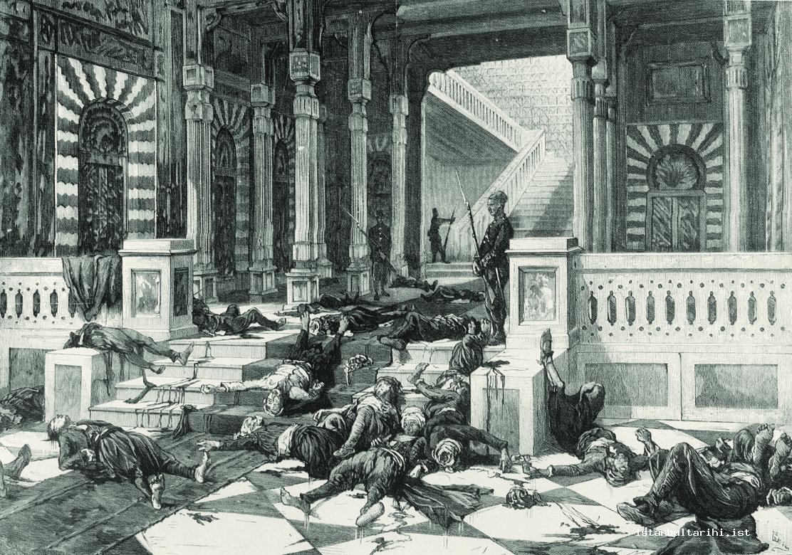 27- Bloody suppression of Ali Suavi and his friends’ 1878 coup attempt by Yedi Sekiz Paşa in Çırağan Palace