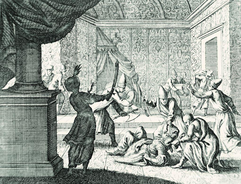 15- The murder of Kösem Sultan in her room in Topkapı Palace (Rycaut)