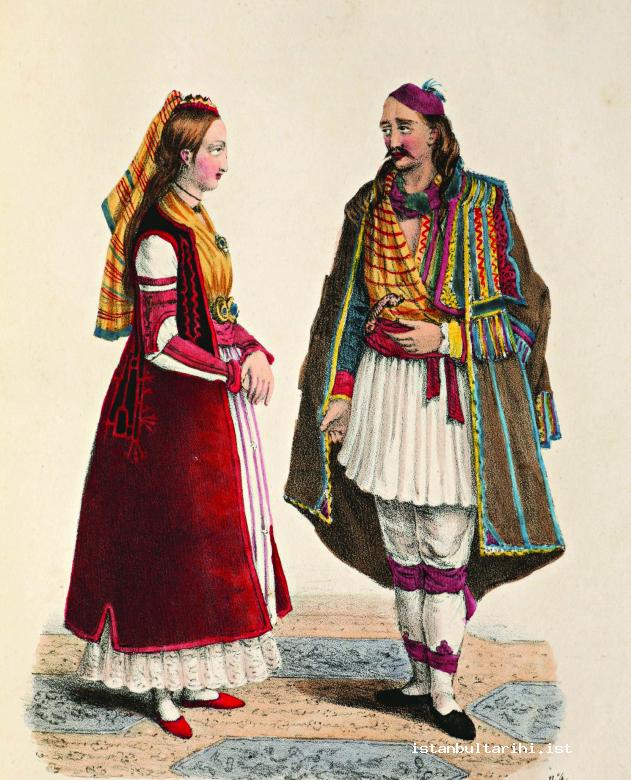 22- A Greek man and a woman in their traditional clothes (Thomas Shaw)