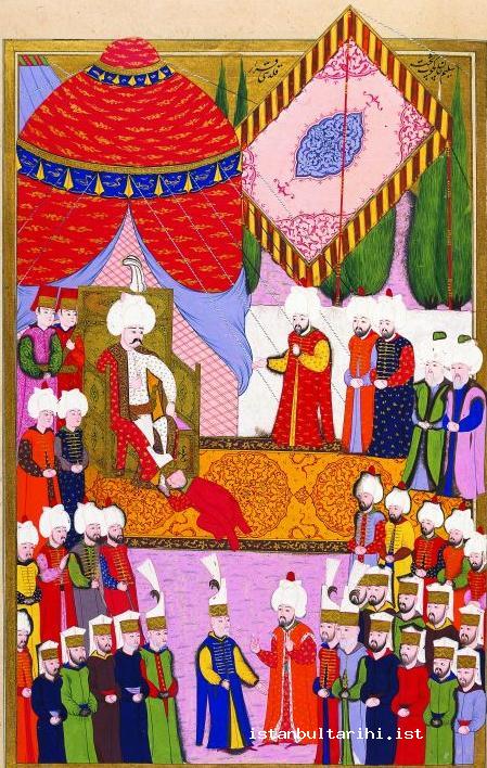 2- Sultan Selim I’s ceremony of accession to the throne (<em>Hünername</em>)