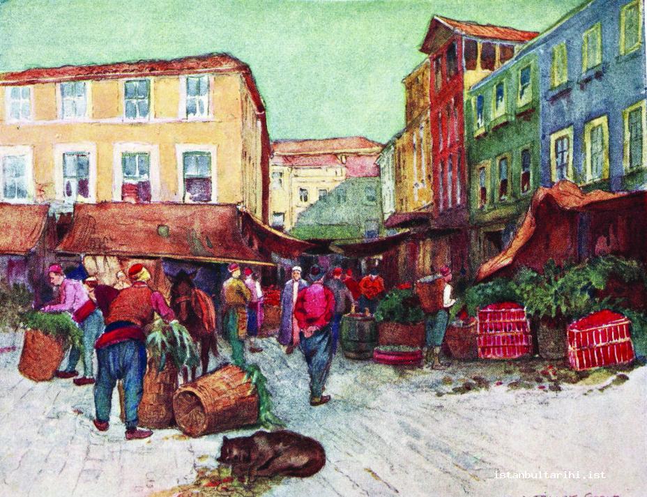 11- A district market place in Istanbul (Millingen)
