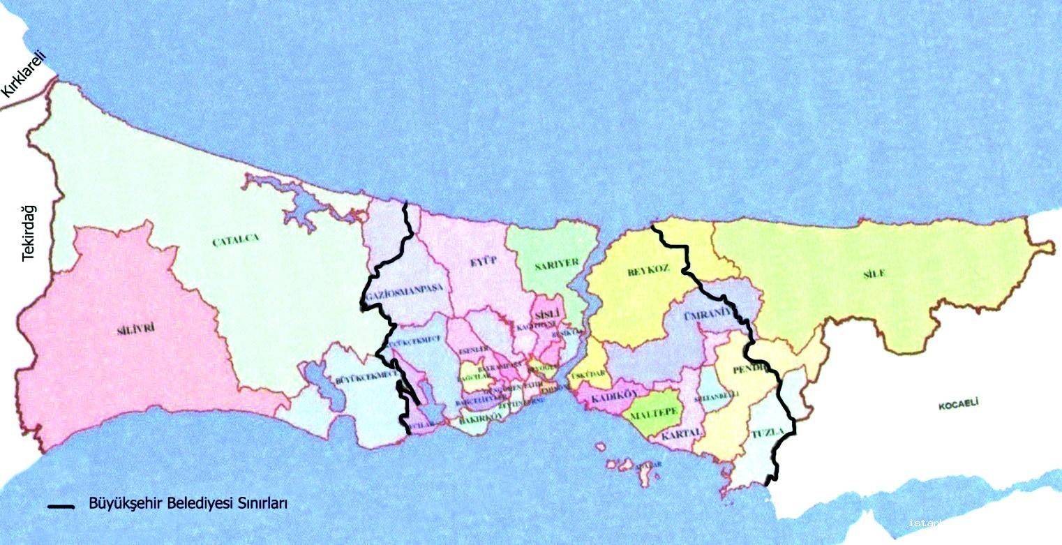Map 3- The borders of Istanbul metropolitan municipality in 2003