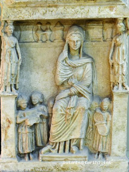 3- The gravestone of Midwife Mousa, the daughter of Agathokles (Istanbul Archeology Museum)