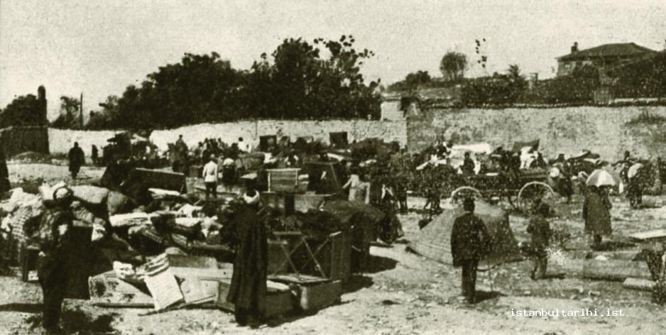22- The scene of the area after the fire at Sublime Porte in 1911