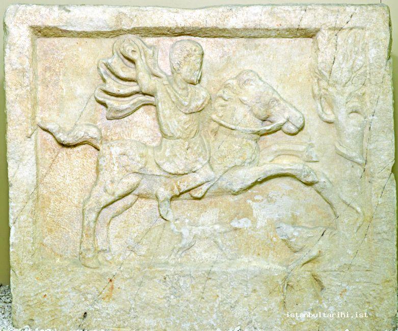 8- A gravestone of a cavalier (Istanbul Archeology Museum)