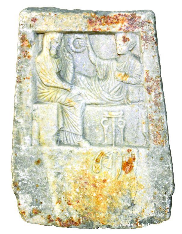 1- Grave stone depicting funeral ceremony (1<sup>st</sup> century BCE – 1<sup>st</sup> century CE) (Istanbul Archeology Museum)