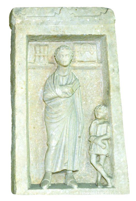 4- The gravestone with the inscription “Marcus Venuleius, the son of Marcus” (Hellenistic period 2<sup>nd</sup> century BCE – 1<sup>st</sup> century CE) (Istanbul Archeology Museum)