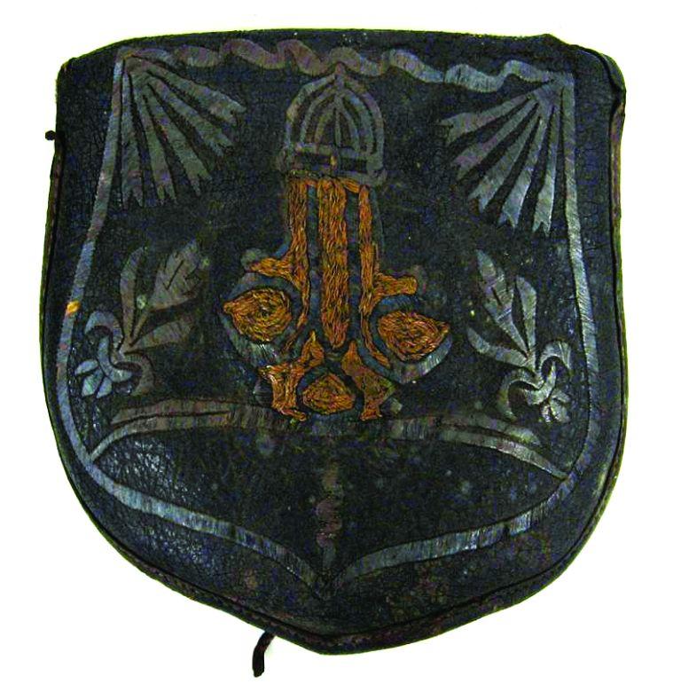 38- A leather dervish folder (Istanbul Metropolitan Municipality City Museum)