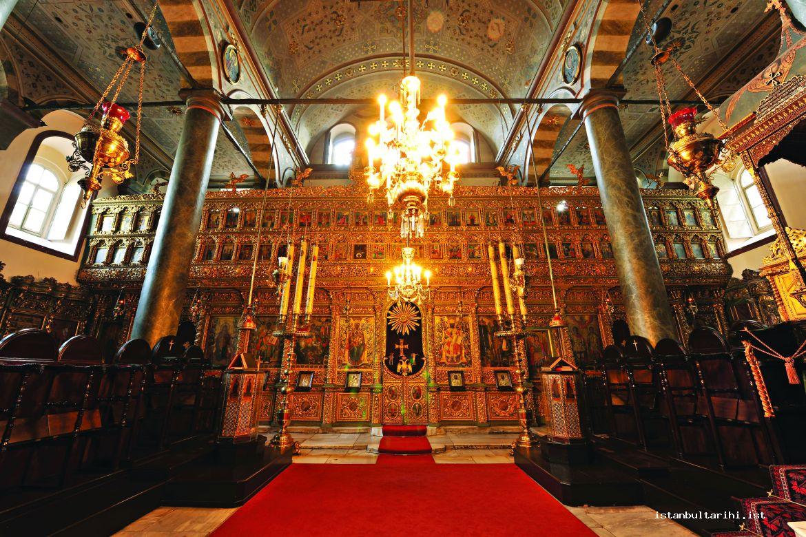 15- The view of Iconostasis from the middle section. Iconostasis separates the third section where only clergy may enter and the middle section. Iconostasis is adorned by icons. (Yorgo Benlisoy)