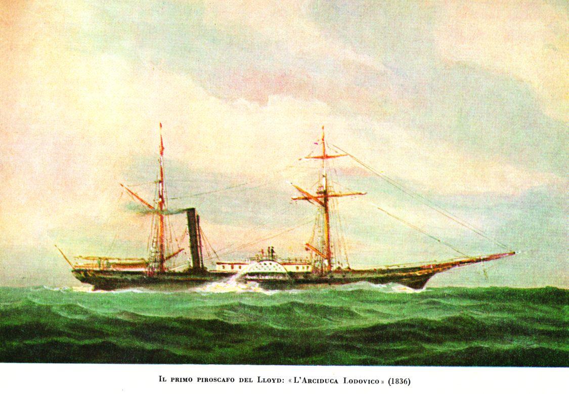 4- The boat named Arciduca Ludovica (Stefani, Giuseppe, Bruno Astori, <em>İl Lloyd Triestino: Contributo Alla Storia İtaliana della Navigazione Marittima</em>, Verona 938, p. 96)