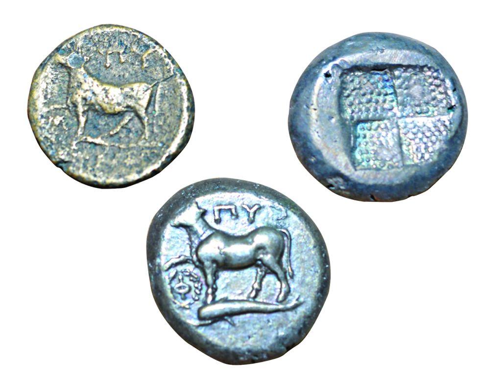 2a- The coins of the city of Byzantium in 3<sup>rd</sup> – 2<sup>nd</sup> century BCE (Istanbul Archeology Museum, Coins Section)