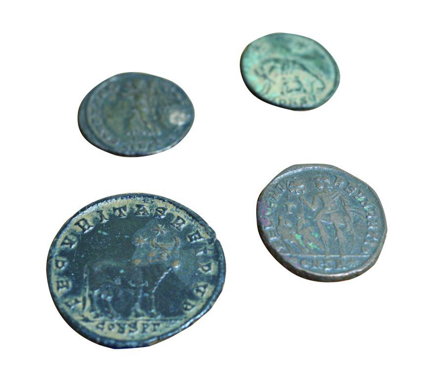 8- The coins minted in the 4<sup>th</sup> – 5<sup>th</sup> centuries in Constantinople (Istanbul Archeology Museum, Coins Section)
