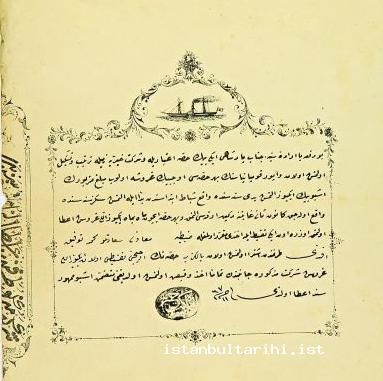 17- The company receipt stating that the second instalment of the share bought by Mehmed Tevfik Efendi, Minister of Public Security, was collected (BOA T, no. 1749/1)