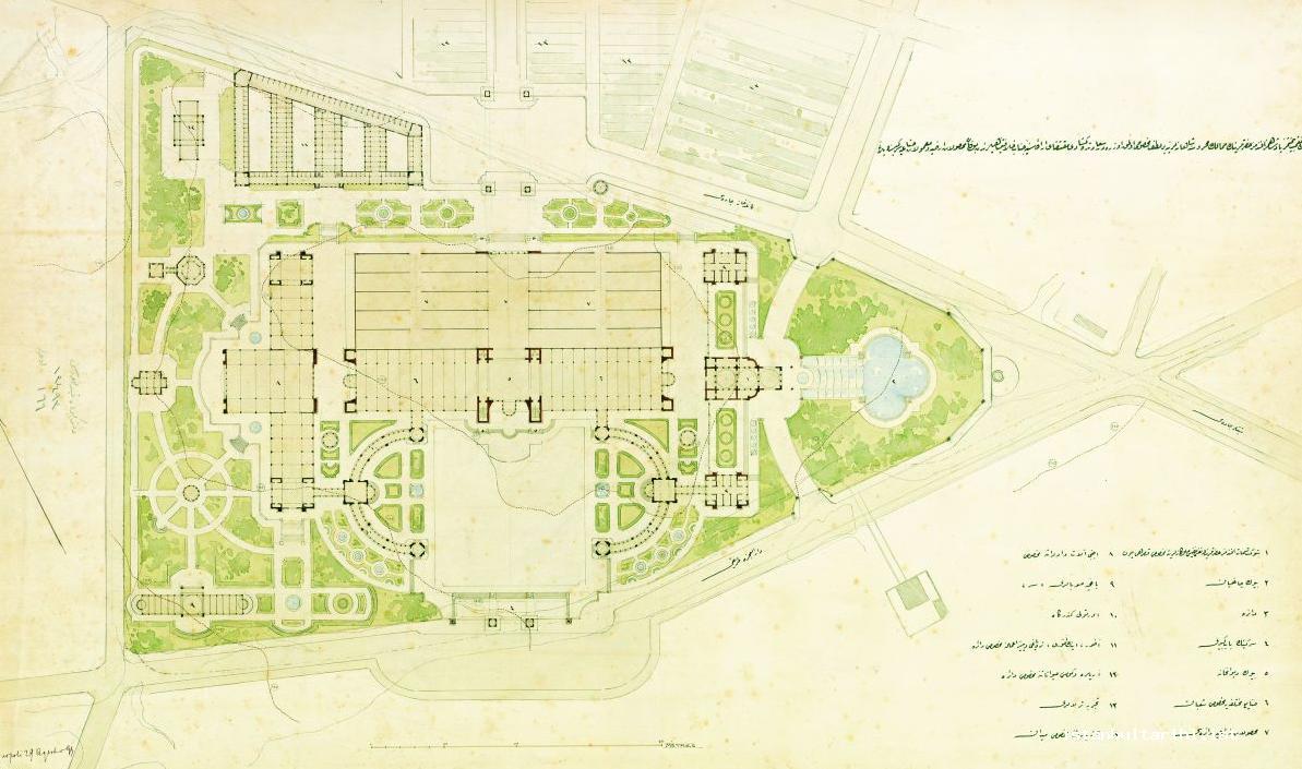 23- The schema of the exhibition that was planned to be opened in 1894 in Istanbul (Istanbul University, Rare Books and Special Collections Library, Maps Section)