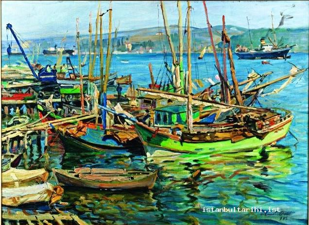 2- Fishers’ Boats by Hikmet Onat (Central Bank)