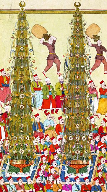 4- Nahls (palm tree shaped ornaments) in the festivities of 1720 (Vehbi)