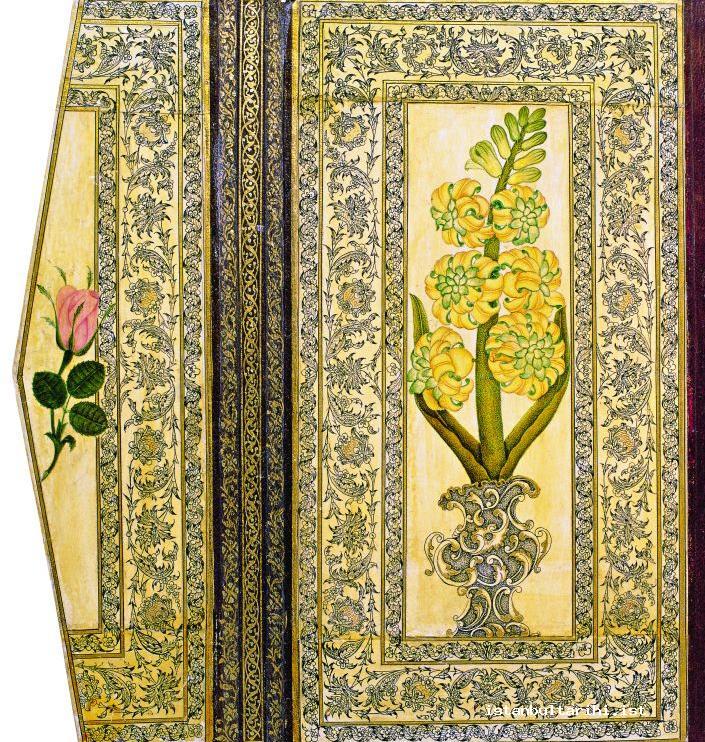 17- The polished cover of the manuscript of Divan-ı Hazik dated 1795-1796. It has the signature of Gilder Mustafa al-Üsküdari (Topkapı Palace Museum Library, E.H. 1682)