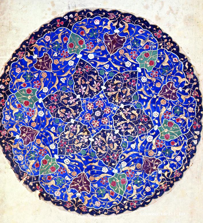 2- A gilding from the period of Sultan Mehmed II (Istanbul University, Rare Books and Special Collections Library, F. 1423, 13 b)