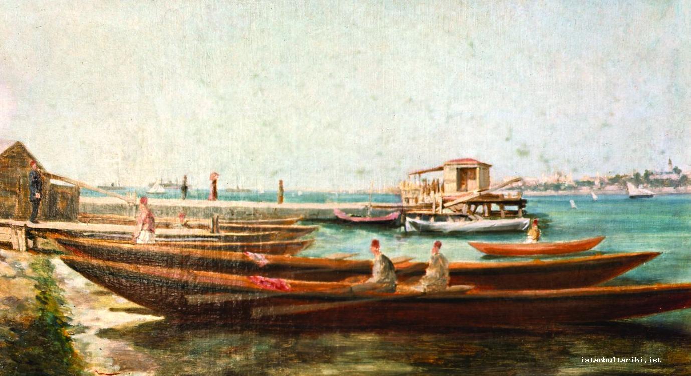 13- Boats on the coast of Harem by Süleyman Seyyid (Istanbul Painting and Sculpture Museum)