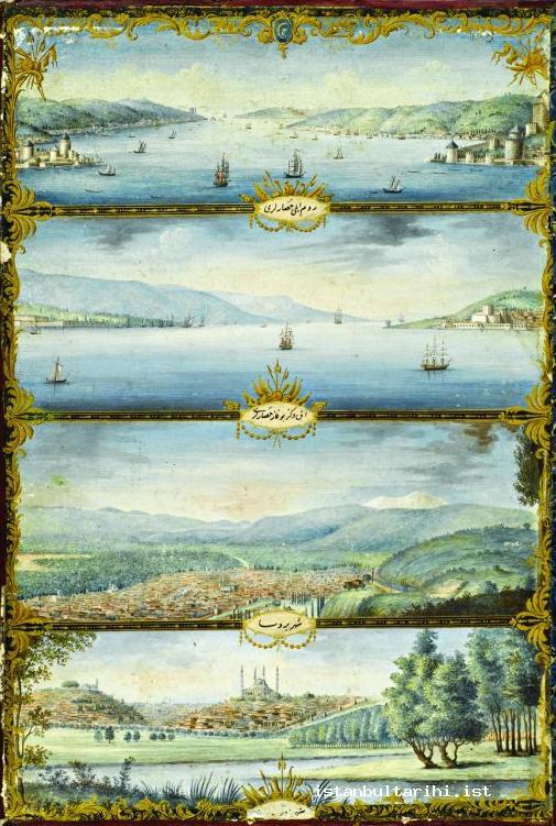3- Scenery paintings in the bookbinding (1793) by Konstantin Kapıdağlı (Topkapı Palace Museum Library, A. 3689)