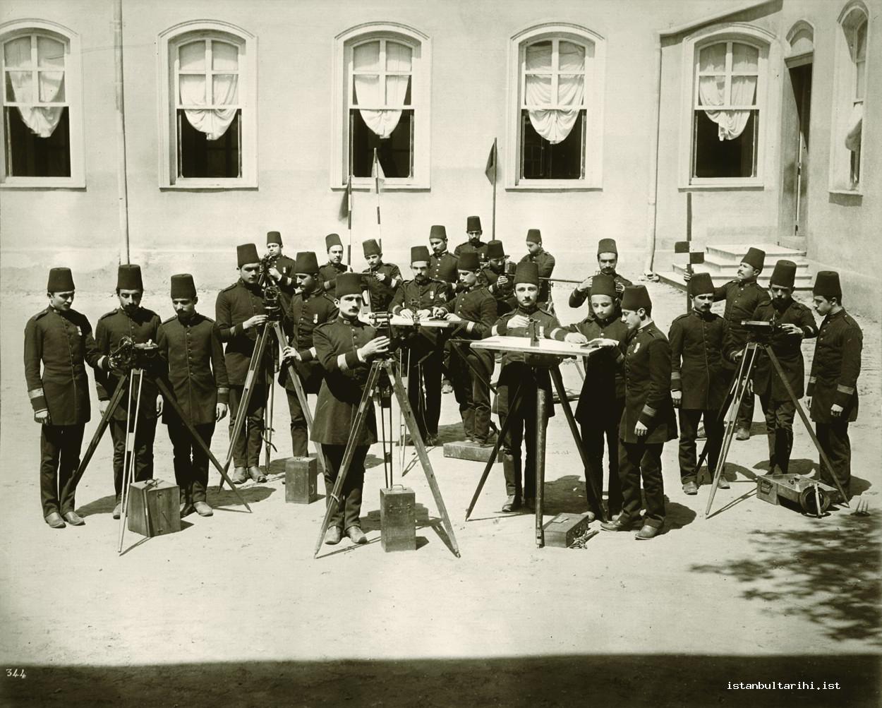 3- Teaching a class in Mühendishane-i Berr-i Hümayun (the School for Artillery Officers) which provided the instructors to the Engineering School (Yıldız Albums)