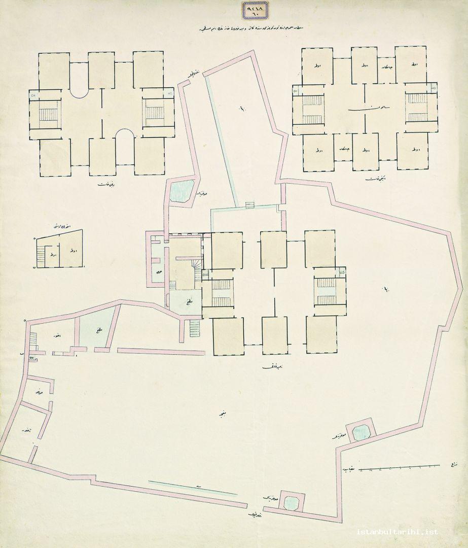 8- Sultanahmet civarında Güngörmez mahallesinde 5 numaralı hanenin (Zemin+2 kat) planı (İÜ, Nadir Eserler Ktp, Haritalar Bölümü)