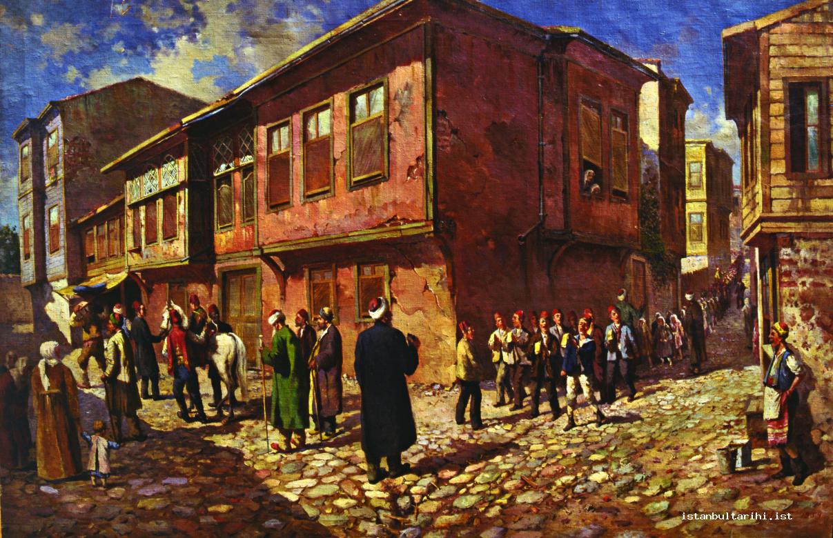 3- The ceremony performed by a class when a new pupil begins school (Amin Alayı) (Istanbul Painting and Sculpture Museum, no 22)