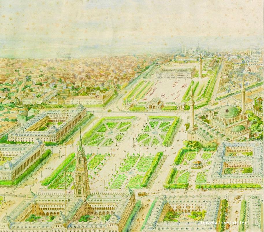 11- Antoine Bouvard’s Beyazıt Square Project (Istanbul University, Rare Books and Special Collections Library, Maps Section)