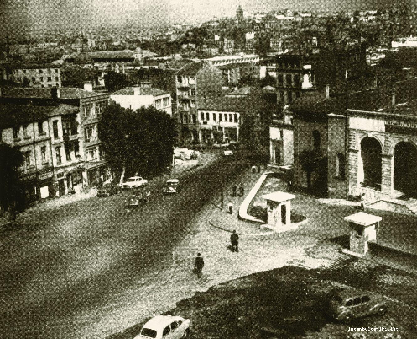 7- “The formless ugly buildings which had been creating sharp edges and causing
    densities in front of and across the governorate building on Ankara Street have
    been demolished and thus the City Square has been broadened. In this picture, it
    is seen that the square is ready for public development.